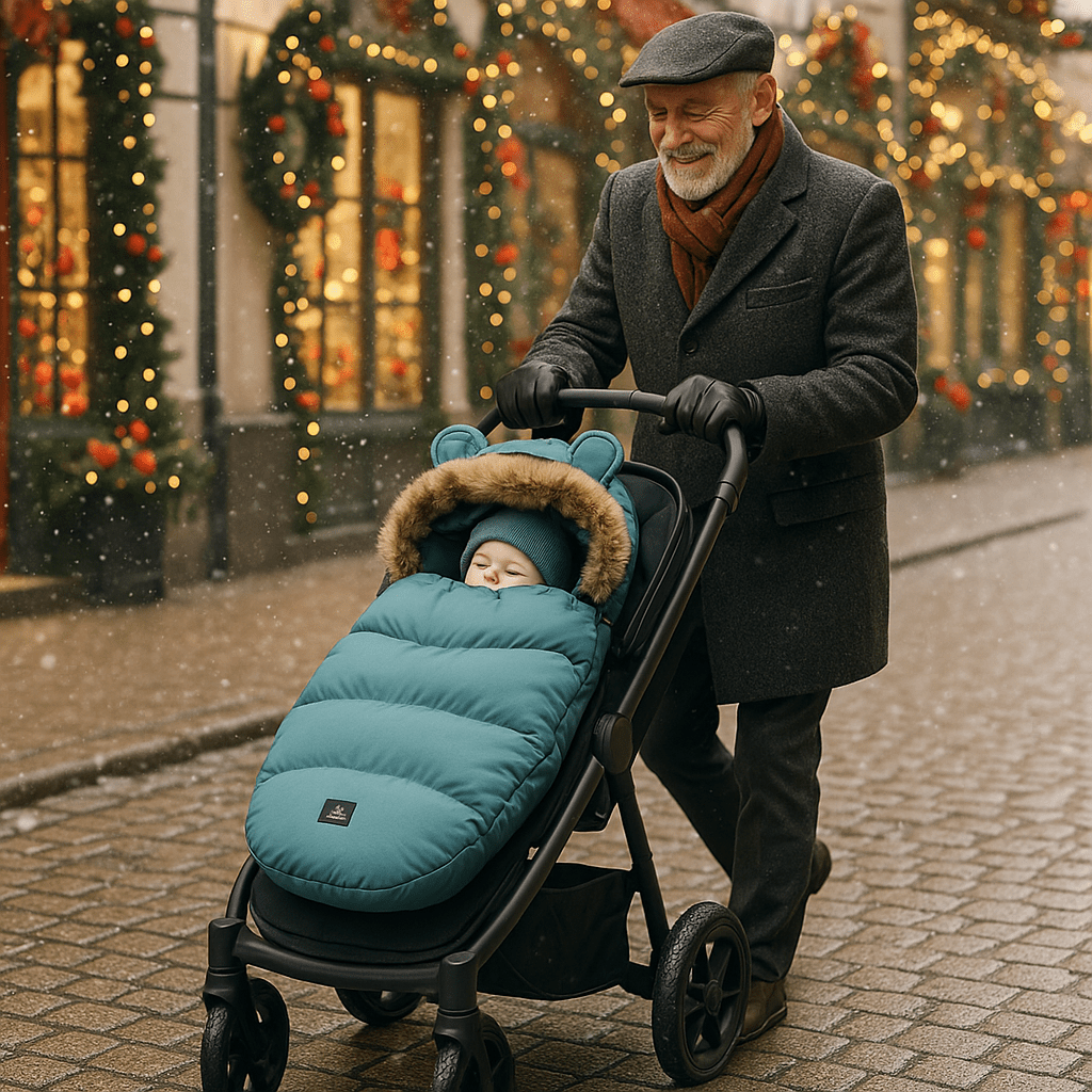 chancelière bébé cocon hivernal bleu - Bébé Logis