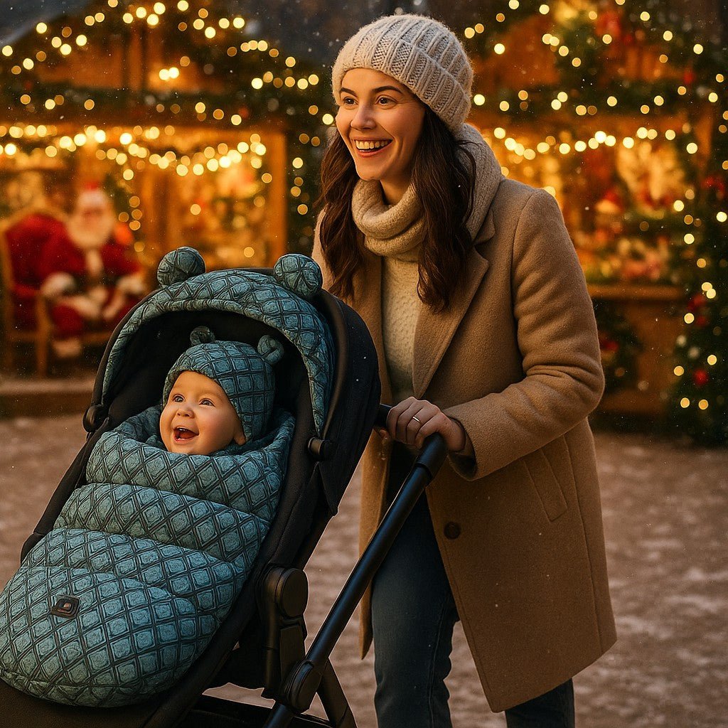 chanceliere pour poussette imprimé marché de noël - Bébé Logis