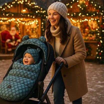 chanceliere pour poussette imprimé marché de noël - Bébé Logis