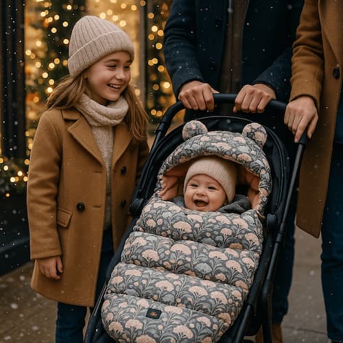 CHANCELIERE POUR POUSSETTE | Imprimé pollen Bébé Logis