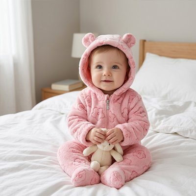 COMBINAISON BEBE FILLE | Petit Lapin Rose™ - Bébé Logis