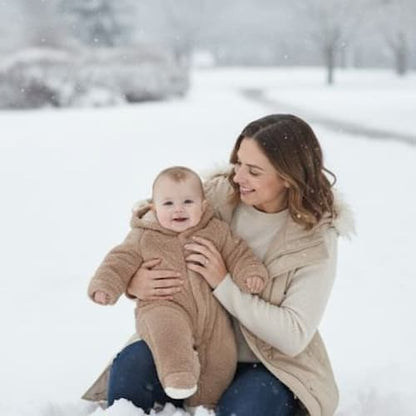 COMBINAISON HIVER POUR BEBE | Mini Ourson™ pratique marron Bébé Logis