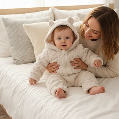 COMBINAISON HIVER POUR BEBE | UltraCozy™ blanc Bébé Logis