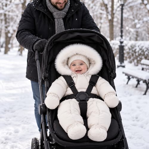 COMBINAISON SKI BEBE | Nordic Little™ blanc hiver Bébé Logis