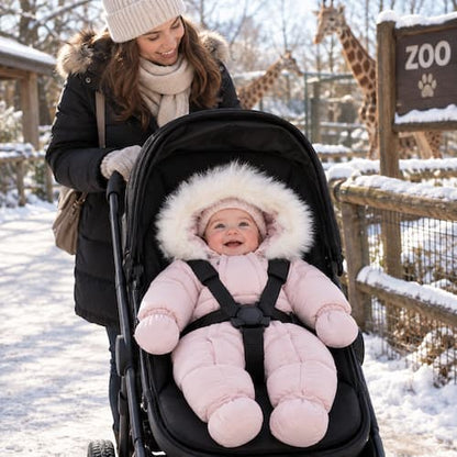 COMBINAISON SKI BEBE | Nordic Little™ rose zoo Bébé Logis