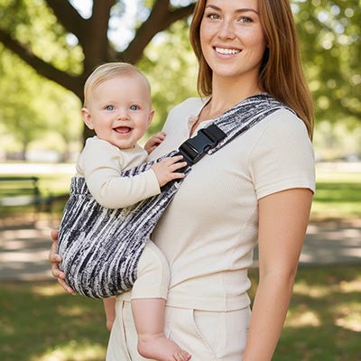 ECHARPE DE PORTAGE BEBE | Ethni’Portage™ encre - Bébé Logis