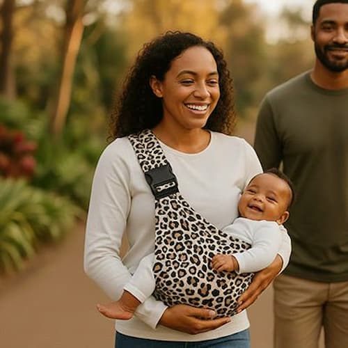 ECHARPE DE PORTAGE | Cocooning Ergonomique léopard Bébé Logis