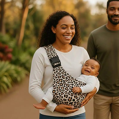 ECHARPE DE PORTAGE | Cocooning Ergonomique léopard - Bébé Logis