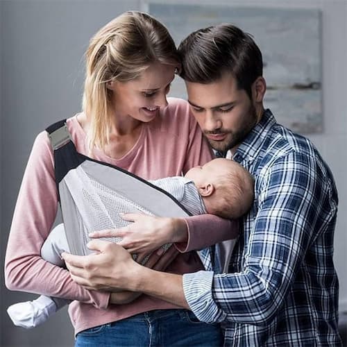 ECHARPE DE PORTAGE | Respirant gris clair Bébé Logis