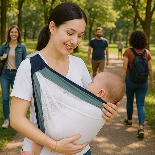 ECHARPE DE PORTAGE | Respirant vert Bébé Logis