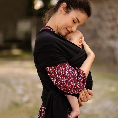 ECHARPE DE PORTAGE | Strech noir Bébé Logis