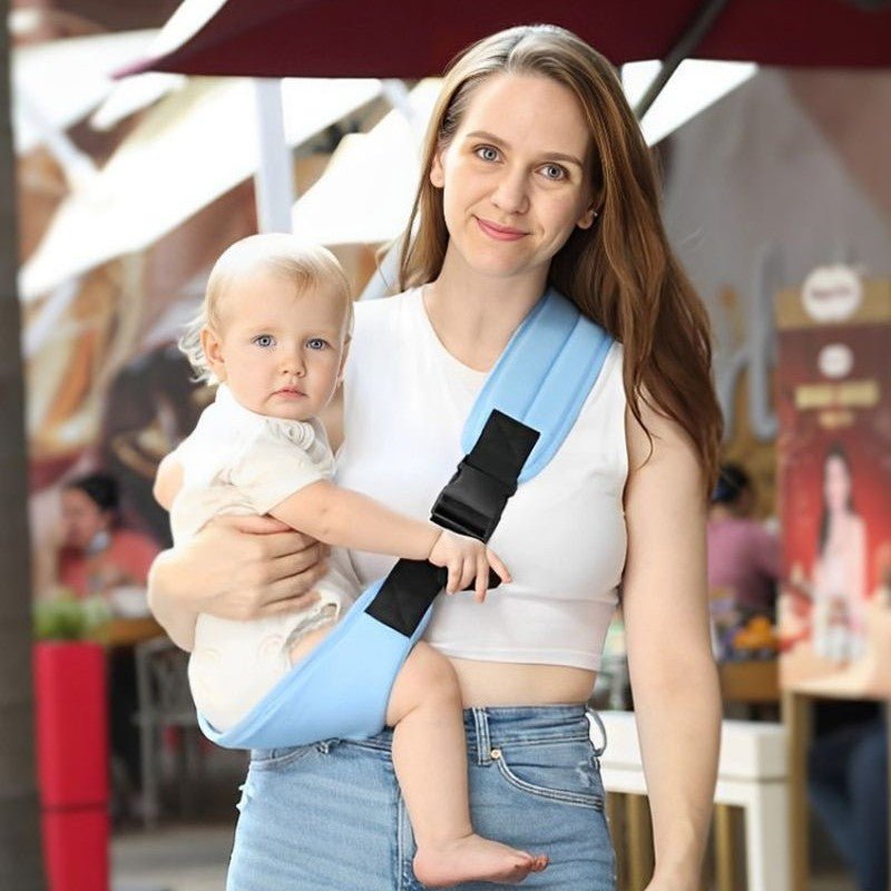 echarpe portage bebe transporteur bleu ciel - Bébé Logis