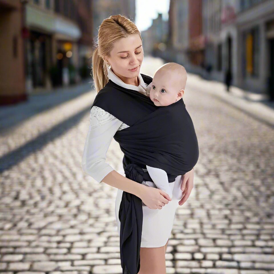 echarpe porte bebe cocon noir - Bébé Logis