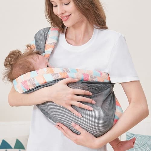PORTAGE BEBE ECHARPE | Ergonomique géométrique Bébé Logis