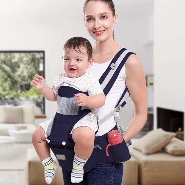 portage bébé évolutif bleu marine - Bébé Logis