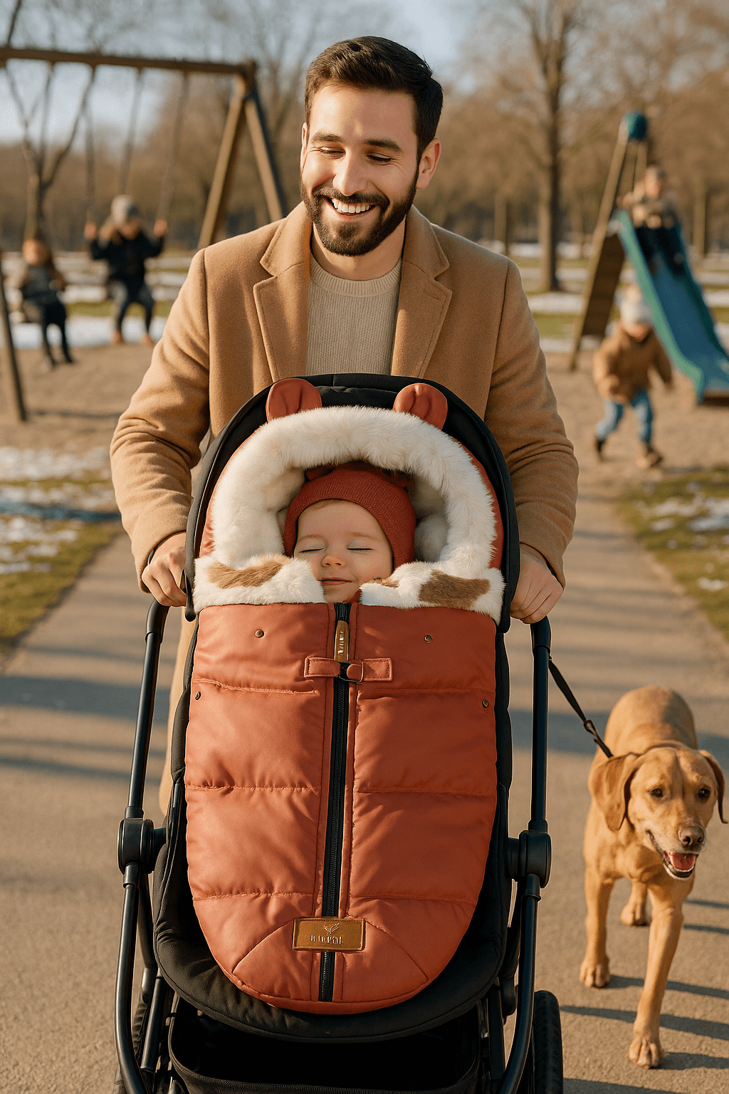 poussette chancelière nouveau né rouge clair - Bébé Logis