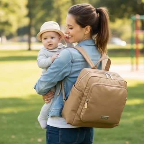 SAC A DOS A LANGER | BabyMove™ marron clair Bébé Logis
