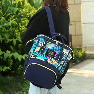 sac a dos a langer jungle bleu - Bébé Logis