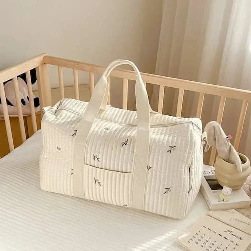 SAC A LANGER BEBE | Brodé olives Bébé Logis