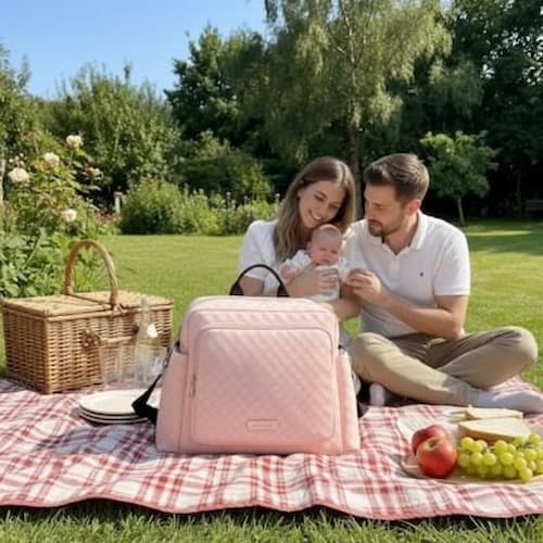 SAC A LANGER BEBE | Matelassé Élégant  sorties paisibles Bébé Logis