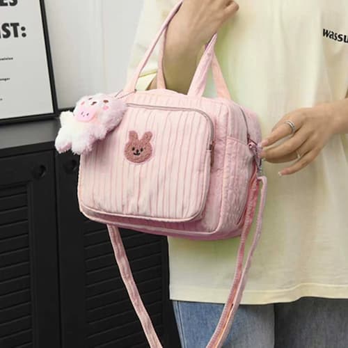 SAC A LANGER BEBE | Ours rose clair Bébé Logis