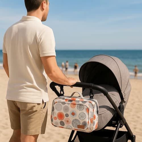 SAC A LANGER BEBE | Poussette motifs ronds Bébé Logis