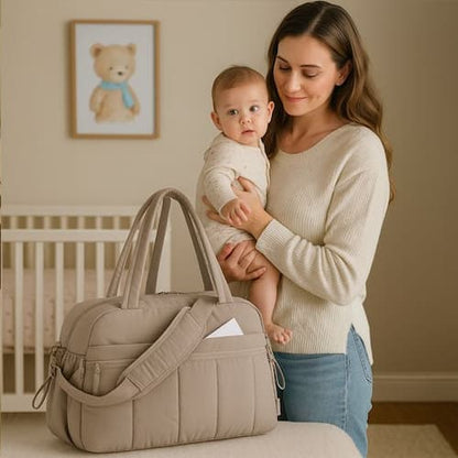 SAC A LANGER SPACIEUX | BabyEssentials™ kaki Bébé Logis